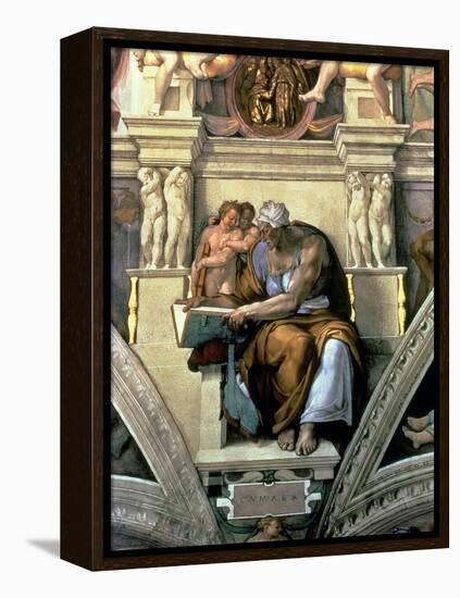 Sistine Chapel Ceiling: Cumaean Sibyl, 1510-Michelangelo Buonarroti-Framed Premier Image Canvas