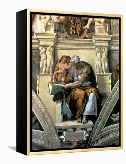 Sistine Chapel Ceiling: Cumaean Sibyl, 1510-Michelangelo Buonarroti-Framed Premier Image Canvas