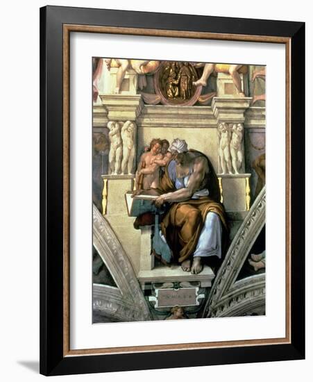 Sistine Chapel Ceiling: Cumaean Sibyl, 1510-Michelangelo Buonarroti-Framed Giclee Print