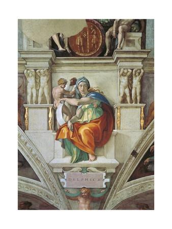 Sistine Chapel Ceiling Delphic Sibyl Art Print By Michelangelo Buonarroti Art Com