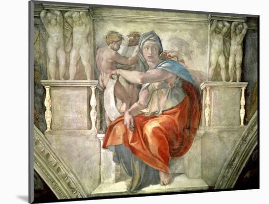 Sistine Chapel Ceiling: Delphic Sibyl-Michelangelo Buonarroti-Mounted Premium Giclee Print