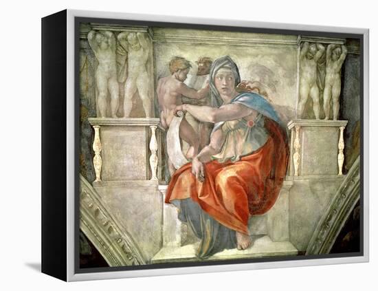 Sistine Chapel Ceiling: Delphic Sibyl-Michelangelo Buonarroti-Framed Premier Image Canvas