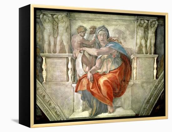 Sistine Chapel Ceiling: Delphic Sibyl-Michelangelo Buonarroti-Framed Premier Image Canvas