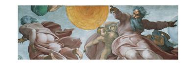 Sistine Chapel Ceiling God Creating Sun And Moon Art Print By Michelangelo Buonarroti Art Com
