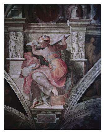 Sistine Chapel Ceiling Libyan Sibyl C 1508 10 Fresco Giclee Print By Michelangelo Buonarroti Art Com