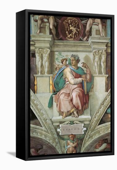 Sistine Chapel Ceiling, Prophet Isaiah-Michelangelo Buonarroti-Framed Stretched Canvas