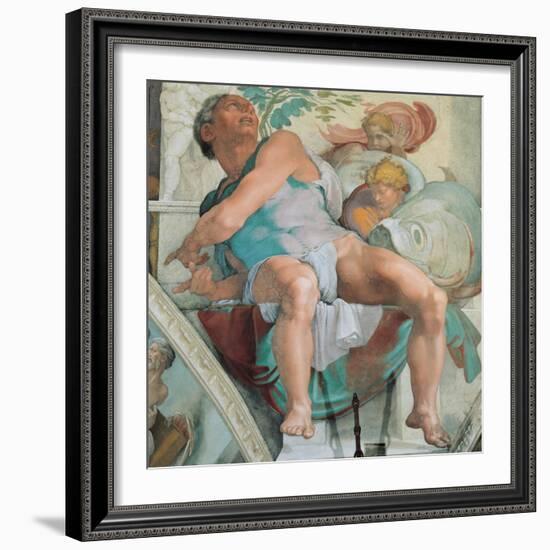 Sistine Chapel Ceiling, Prophet Jonah-Michelangelo Buonarroti-Framed Art Print