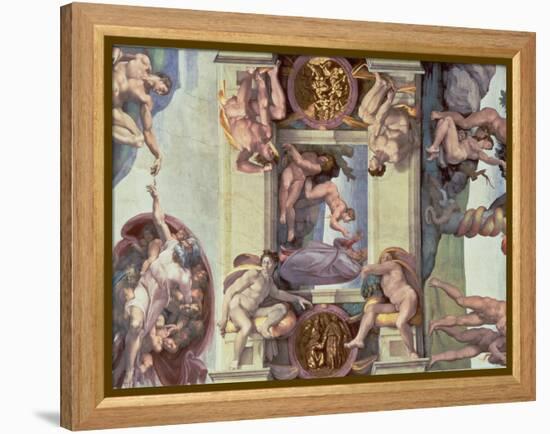 Sistine Chapel Ceiling : the Creation of Eve, 1510-Michelangelo Buonarroti-Framed Premier Image Canvas