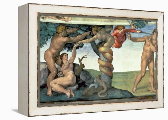 Sistine Chapel Ceiling : the Fall of Man, 1510-Michelangelo Buonarroti-Framed Premier Image Canvas