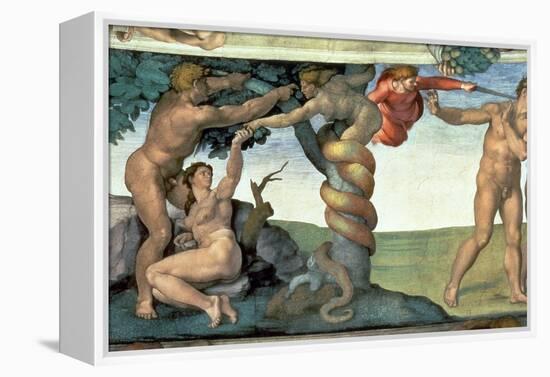Sistine Chapel Ceiling : the Fall of Man, 1510-Michelangelo Buonarroti-Framed Premier Image Canvas