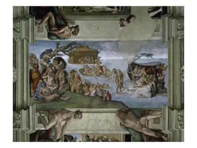 Sistine Chapel Ceiling The Flood 1508 12 Giclee Print By Michelangelo Buonarroti Art Com