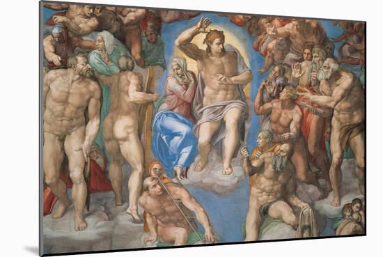 Sistine Chapel, Christ of the Last Judgment-Michelangelo Buonarroti-Mounted Art Print