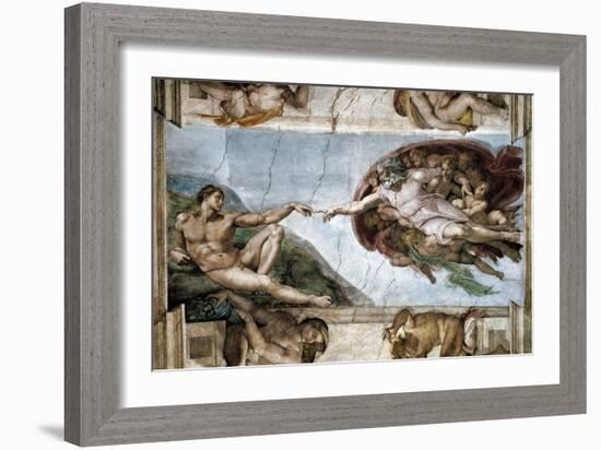 Sistine Chapel, the Creation of Adam-null-Framed Art Print