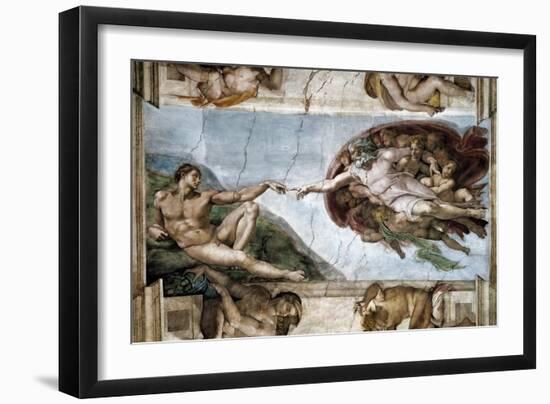 Sistine Chapel, the Creation of Adam-null-Framed Art Print