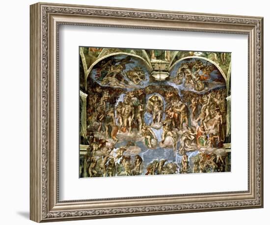 Sistine Chapel: the Last Judgement, 1538-41-Michelangelo Buonarroti-Framed Giclee Print