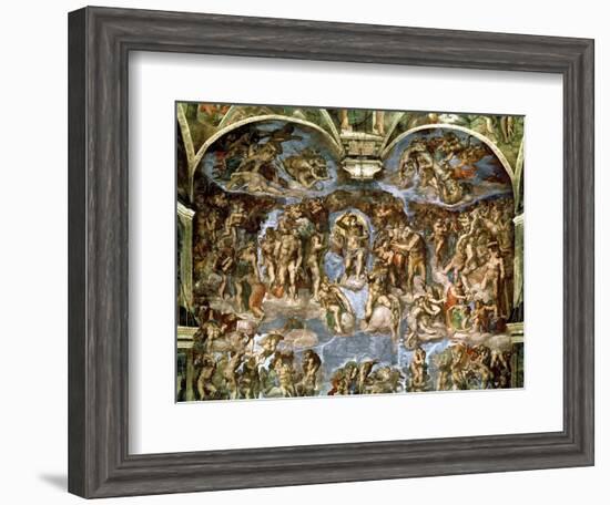 Sistine Chapel: the Last Judgement, 1538-41-Michelangelo Buonarroti-Framed Giclee Print