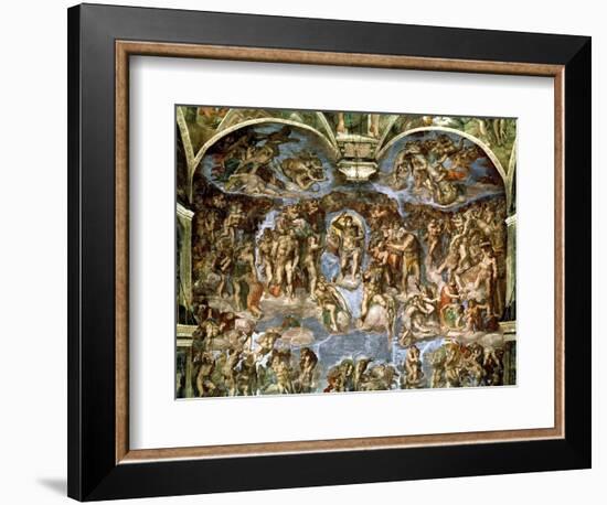 Sistine Chapel: the Last Judgement, 1538-41-Michelangelo Buonarroti-Framed Giclee Print