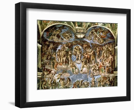 Sistine Chapel: the Last Judgement, 1538-41-Michelangelo Buonarroti-Framed Giclee Print