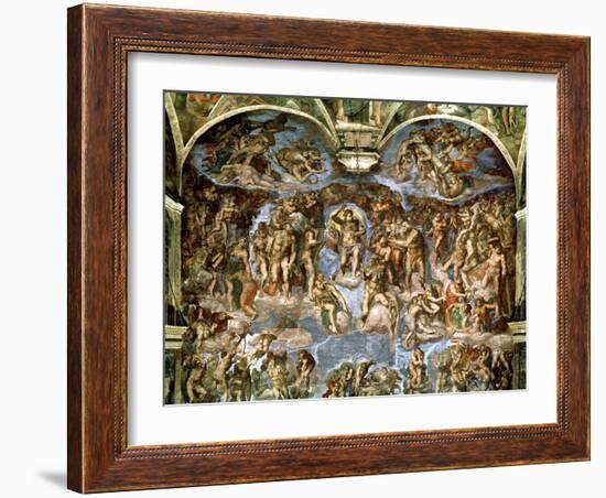 Sistine Chapel: the Last Judgement, 1538-41-Michelangelo Buonarroti-Framed Giclee Print