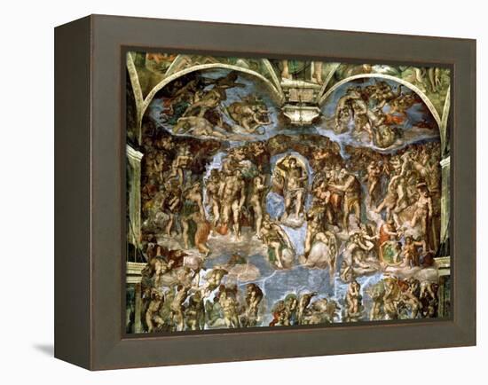 Sistine Chapel: the Last Judgement, 1538-41-Michelangelo Buonarroti-Framed Premier Image Canvas
