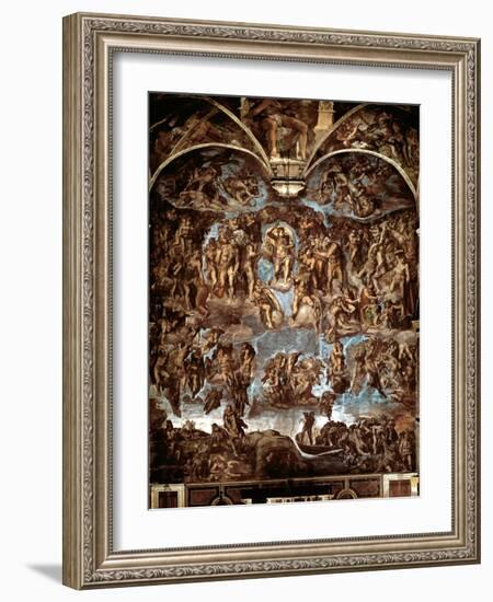 Sistine Chapel: The Last Judgement, 1538-41-Michelangelo Buonarroti-Framed Giclee Print