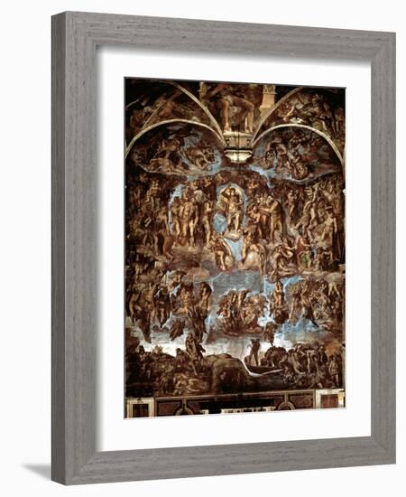 Sistine Chapel: The Last Judgement, 1538-41-Michelangelo Buonarroti-Framed Giclee Print