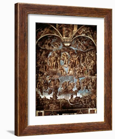 Sistine Chapel: The Last Judgement, 1538-41-Michelangelo Buonarroti-Framed Giclee Print