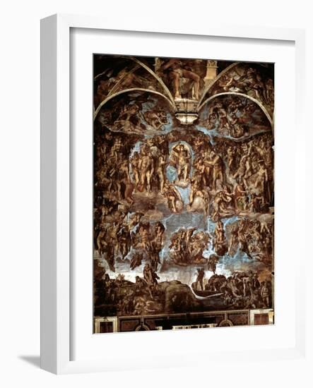 Sistine Chapel: The Last Judgement, 1538-41-Michelangelo Buonarroti-Framed Giclee Print