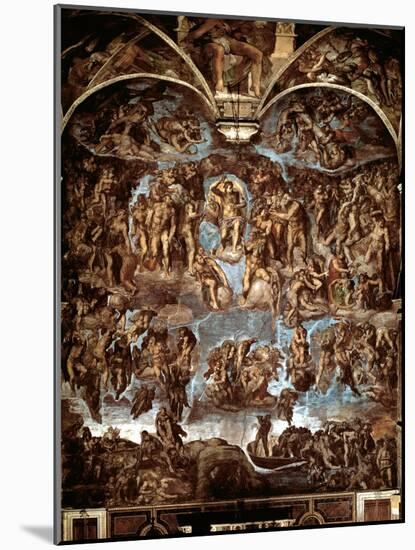 Sistine Chapel: The Last Judgement, 1538-41-Michelangelo Buonarroti-Mounted Giclee Print