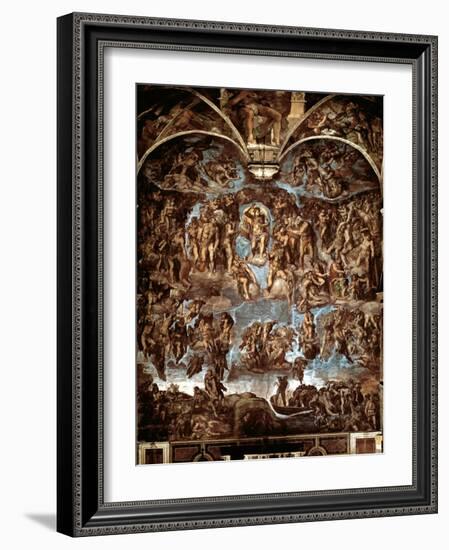 Sistine Chapel: The Last Judgement, 1538-41-Michelangelo Buonarroti-Framed Giclee Print