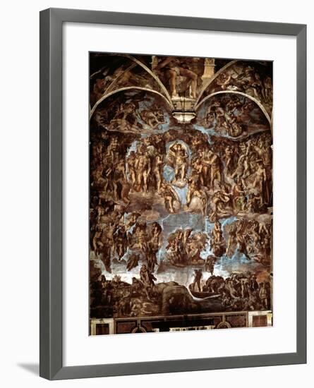 Sistine Chapel: The Last Judgement, 1538-41-Michelangelo Buonarroti-Framed Giclee Print