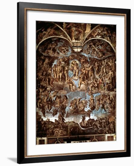 Sistine Chapel: The Last Judgement, 1538-41-Michelangelo Buonarroti-Framed Giclee Print