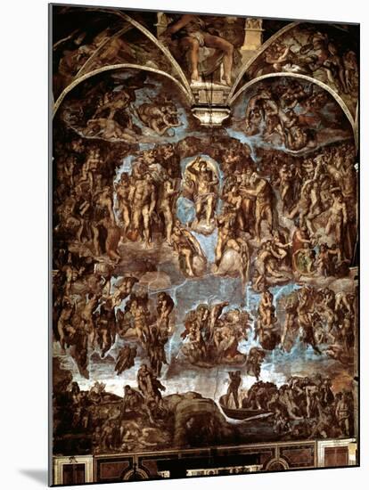 Sistine Chapel: The Last Judgement, 1538-41-Michelangelo Buonarroti-Mounted Giclee Print