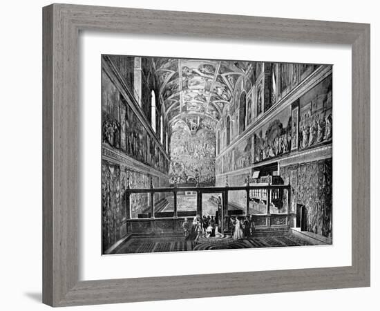 Sistine Chapel, Vatican, Rome, 1893-John L Stoddard-Framed Giclee Print