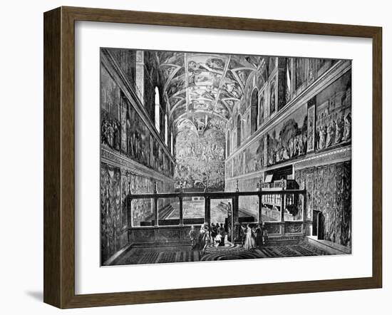 Sistine Chapel, Vatican, Rome, 1893-John L Stoddard-Framed Giclee Print