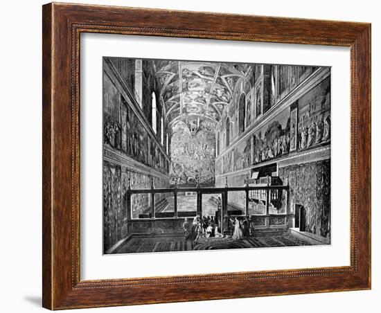 Sistine Chapel, Vatican, Rome, 1893-John L Stoddard-Framed Giclee Print