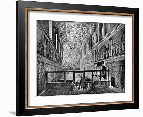 Sistine Chapel, Vatican, Rome, 1893-John L Stoddard-Framed Giclee Print
