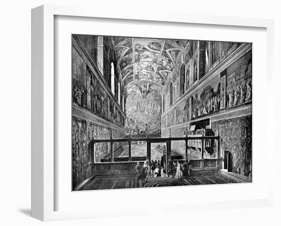 Sistine Chapel, Vatican, Rome, 1893-John L Stoddard-Framed Giclee Print