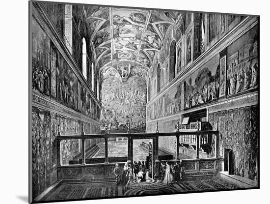 Sistine Chapel, Vatican, Rome, 1893-John L Stoddard-Mounted Giclee Print