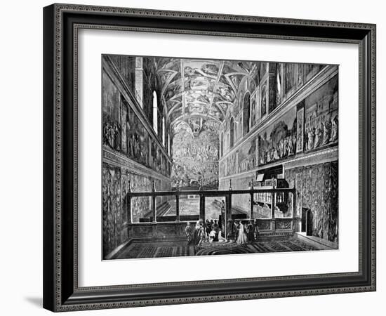 Sistine Chapel, Vatican, Rome, 1893-John L Stoddard-Framed Giclee Print