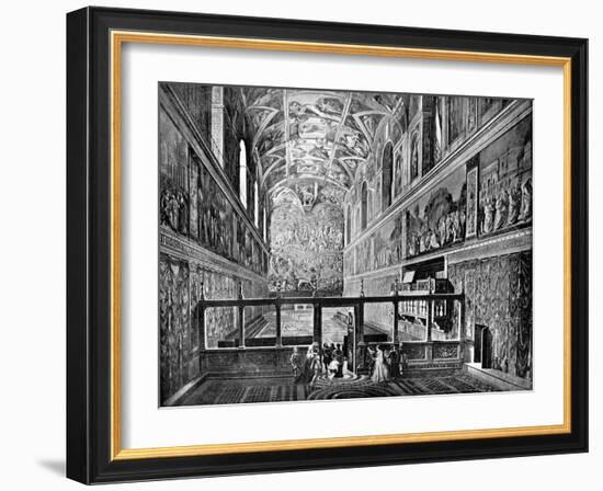 Sistine Chapel, Vatican, Rome, 1893-John L Stoddard-Framed Giclee Print