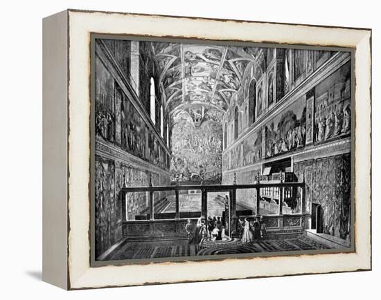 Sistine Chapel, Vatican, Rome, 1893-John L Stoddard-Framed Premier Image Canvas