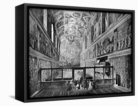 Sistine Chapel, Vatican, Rome, 1893-John L Stoddard-Framed Premier Image Canvas