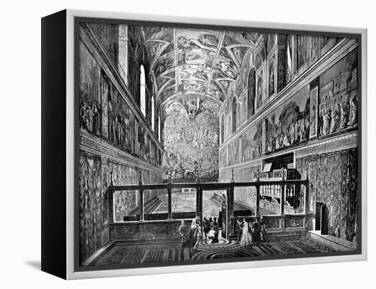 Sistine Chapel, Vatican, Rome, 1893-John L Stoddard-Framed Premier Image Canvas