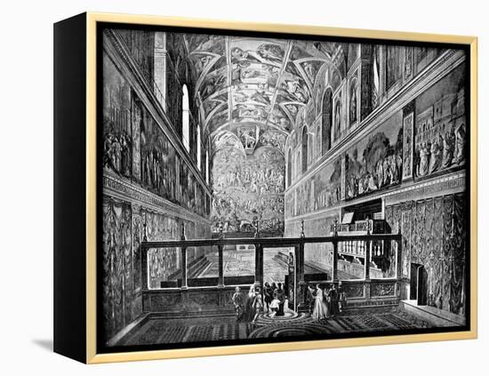 Sistine Chapel, Vatican, Rome, 1893-John L Stoddard-Framed Premier Image Canvas