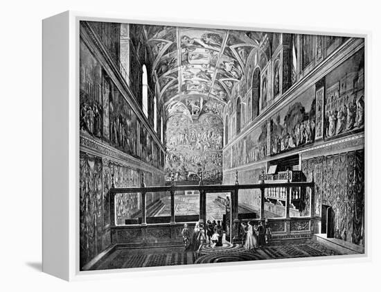 Sistine Chapel, Vatican, Rome, 1893-John L Stoddard-Framed Premier Image Canvas