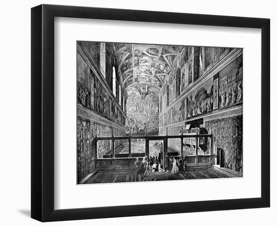 Sistine Chapel, Vatican, Rome, 1893-John L Stoddard-Framed Giclee Print