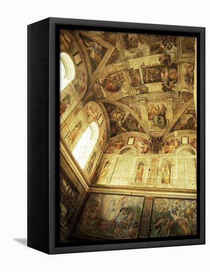 Sistine Chapel, Vatican, Rome, Lazio, Italy-John Ross-Framed Premier Image Canvas