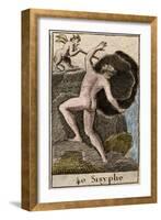Sisyphus, illustration from 'Mythologie de la Jeunesse', 1803-French School-Framed Giclee Print