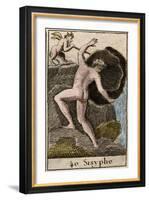 Sisyphus, illustration from 'Mythologie de la Jeunesse', 1803-French School-Framed Giclee Print